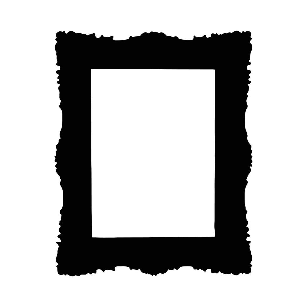 Picture frame silhouette vector