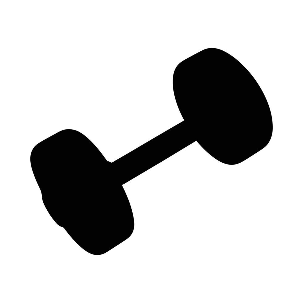 Dumbbell weight silhouette icon graphic vector