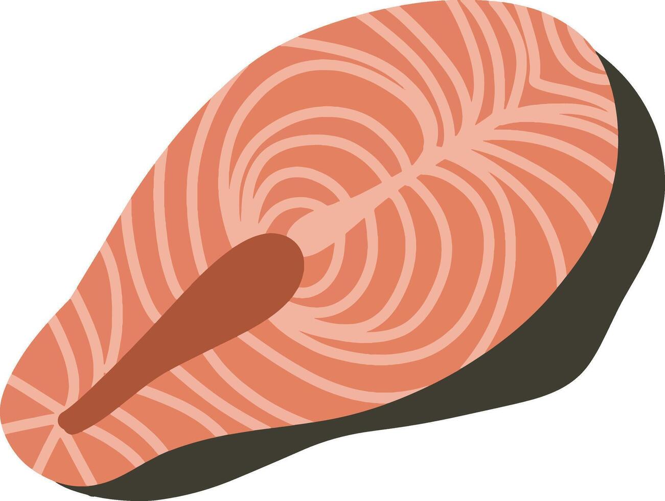 Salmon meat illustration vector