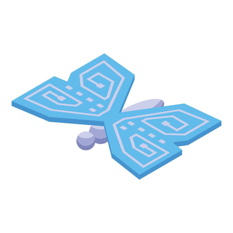 Futuristic microchip butterfly showing advanced technology vector