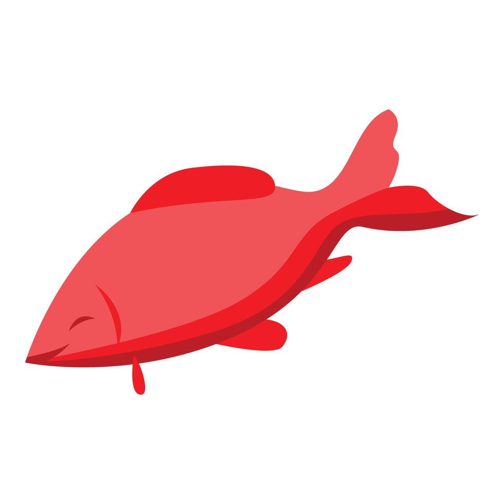 Red fish swimming peacefully in clear water vector