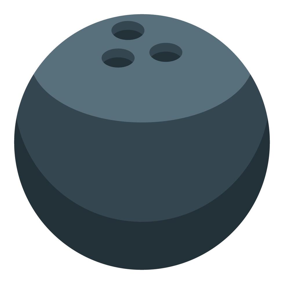 Heavy bowling ball standing ready for a strike vector