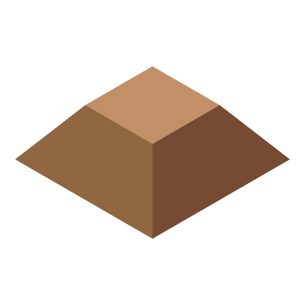 Brown pyramid representing stability, strength, and timeless architecture vector