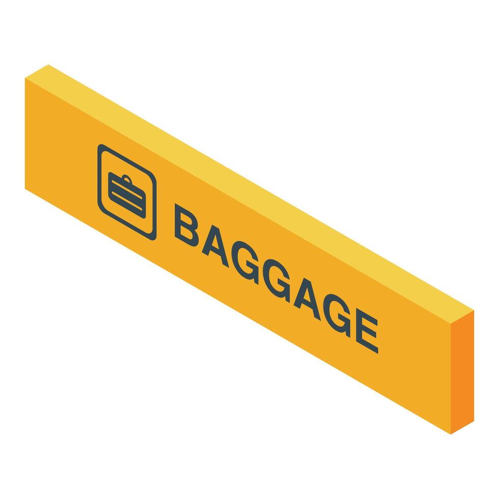 Baggage sign showing baggage claim area in airport terminal vector