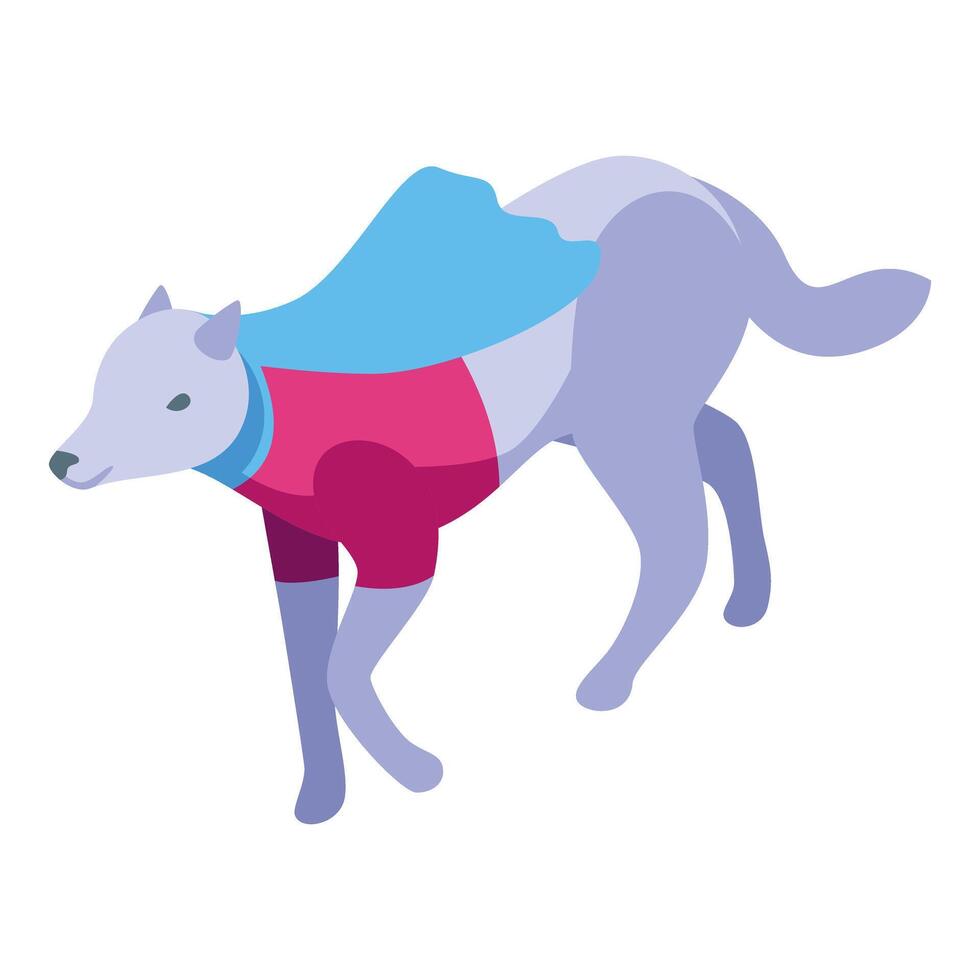 Greyhound wearing a racing suit running very fast vector