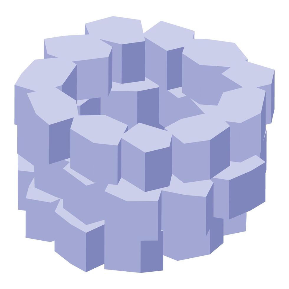 Abstract circular structure with interlocking geometric shapes creating a complex design vector