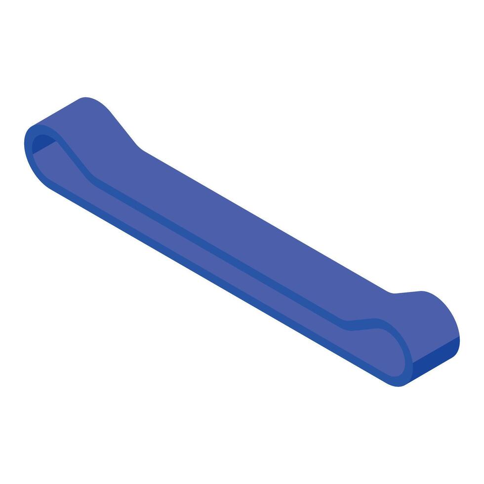 Blue resistance band isometric exercise equipment illustration vector