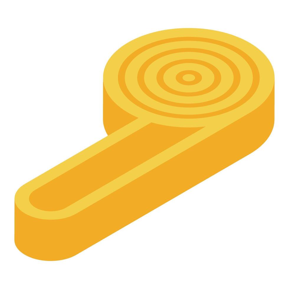Gold ingot forming letter q in isometric view vector