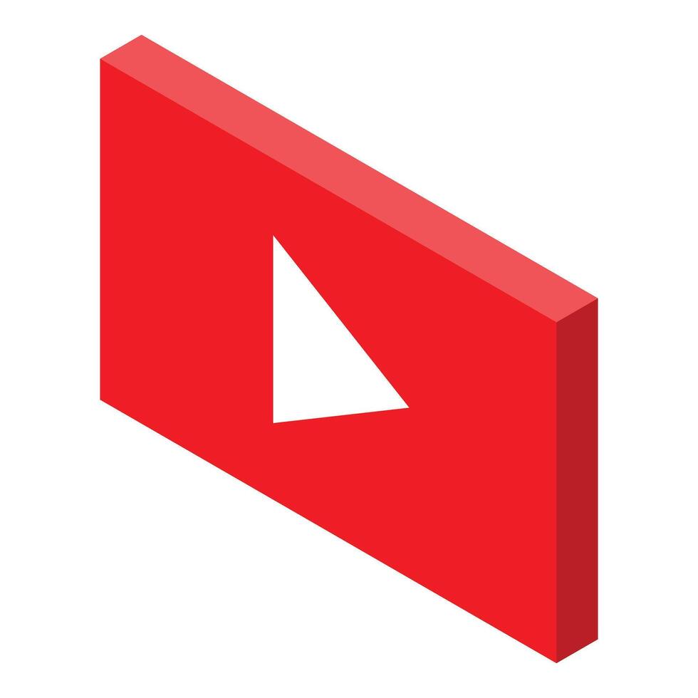 Youtube logo isometric vector