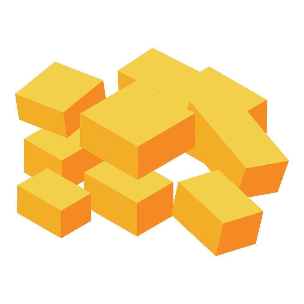Gold bars forming a big pile of fortune and wealth vector