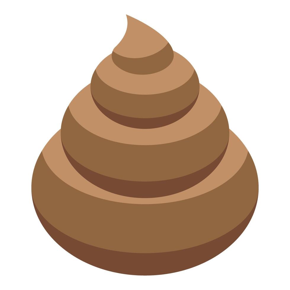 Swirling excrement, a 3d representation of poop vector