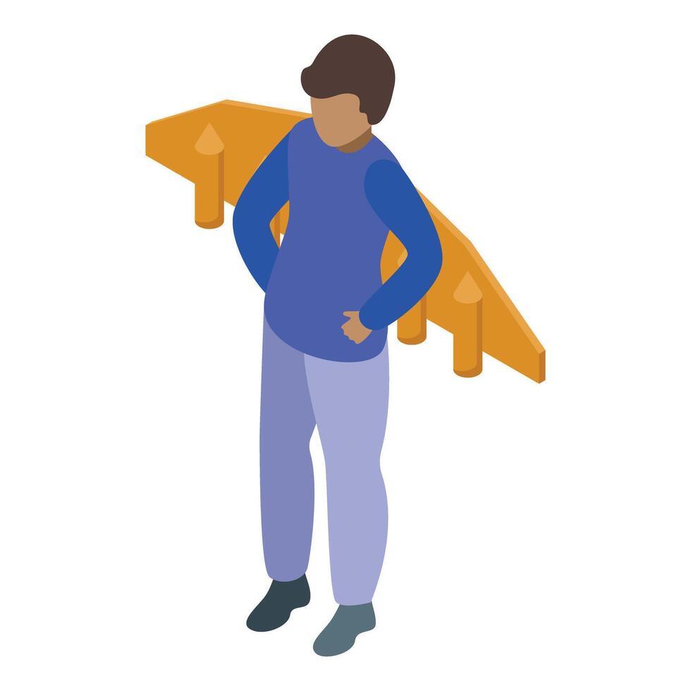 Startup founder wearing cardboard wings embracing innovation and creativity vector