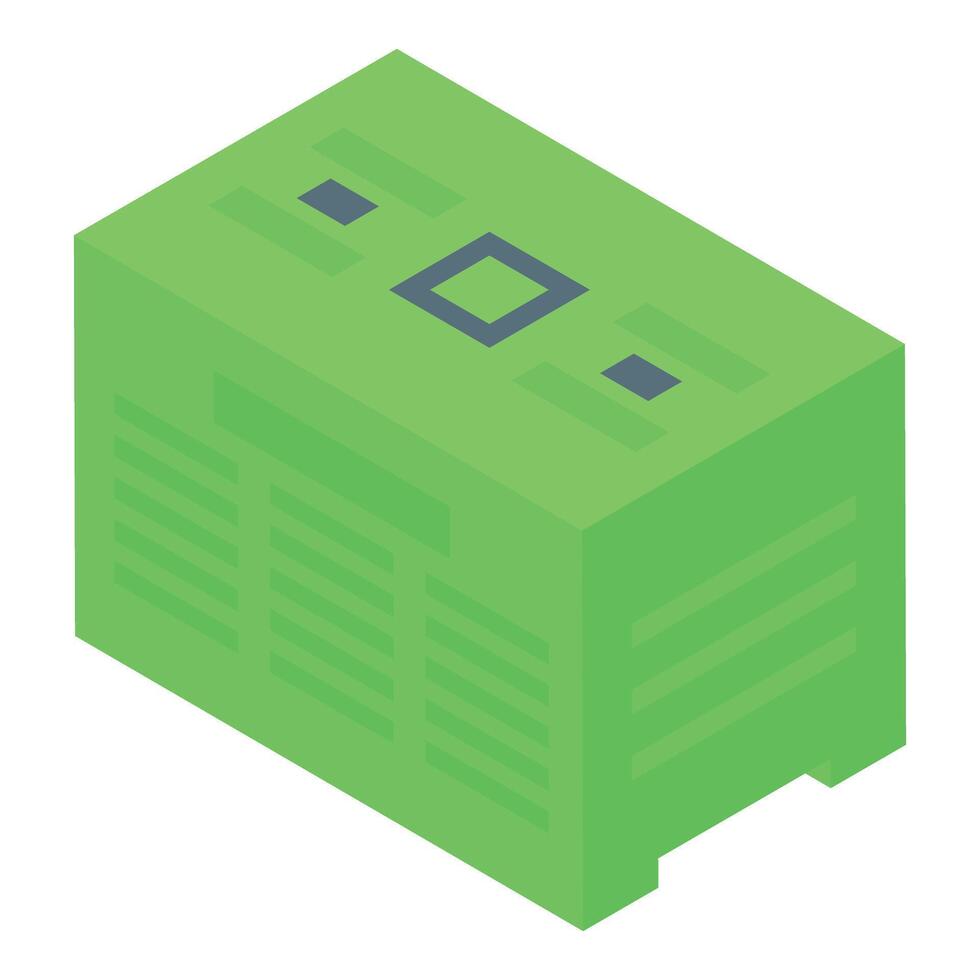 Green power generator providing electricity during power outages vector