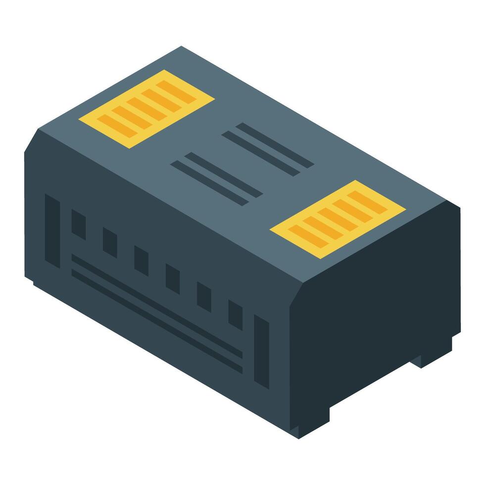 Mining asic miner hardware performing calculations for cryptocurrency mining farm vector