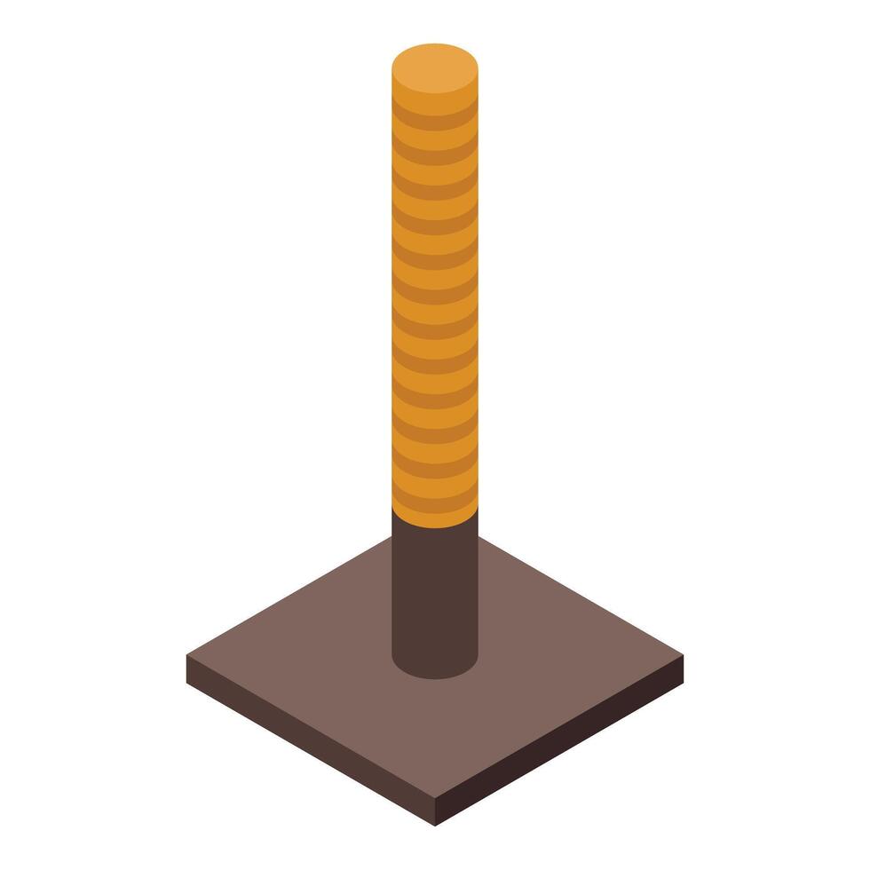 Cat scratching post providing healthy outlet for natural scratching instincts vector