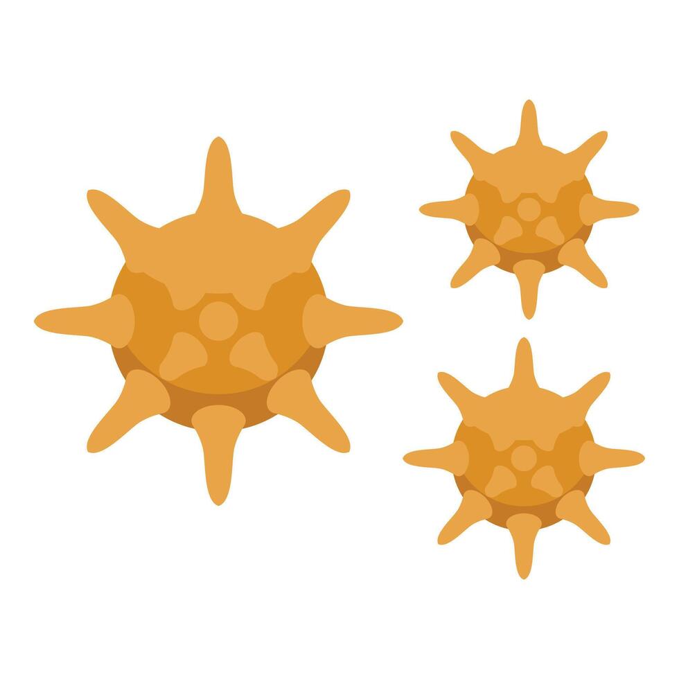 Dangerous viruses attacking human cells, biological hazard illustration vector