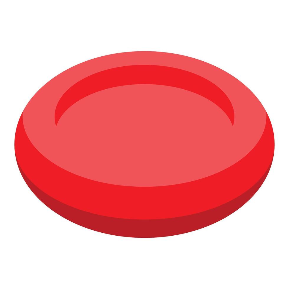 A red frisbee on a white background vector