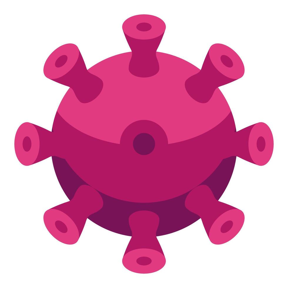 Coronavirus isometric icon representing global pandemic causing respiratory illness vector