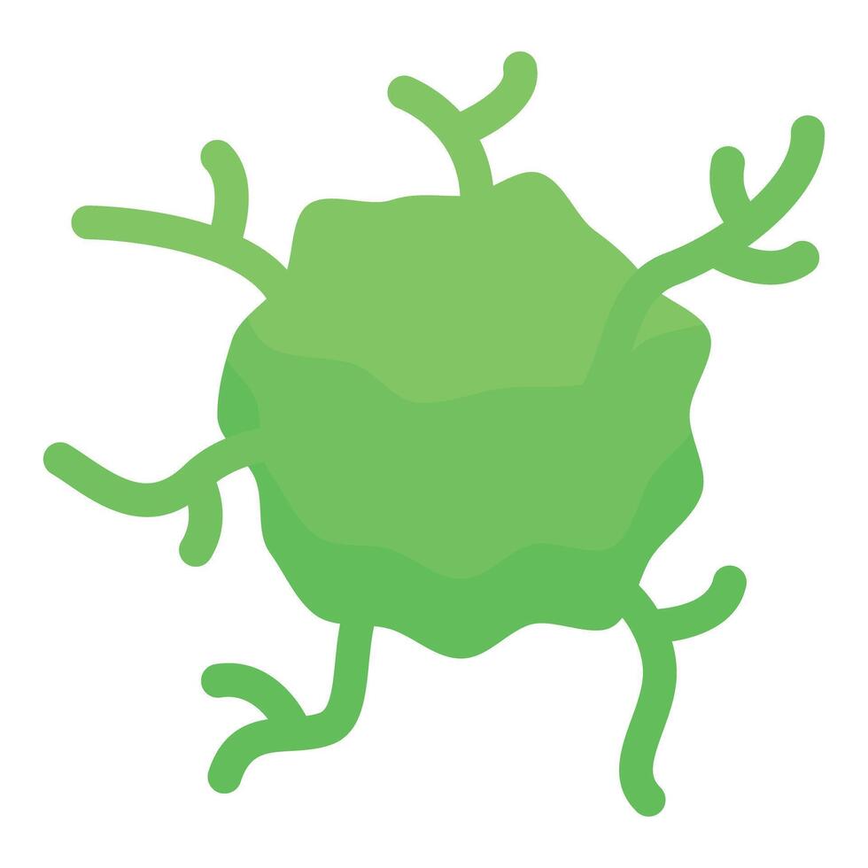 Green virus or bacteria growing and spreading tentacles vector