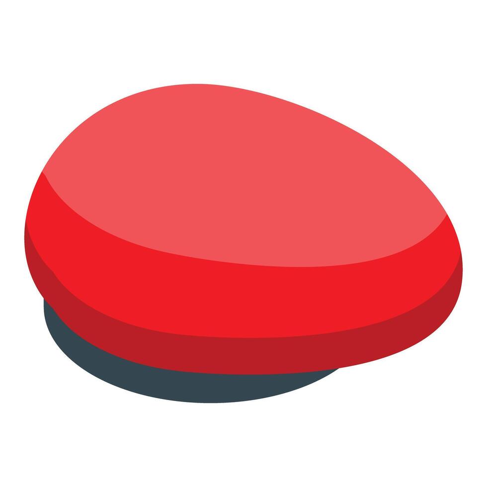 Red beret hat fashion accessory headwear military style vector