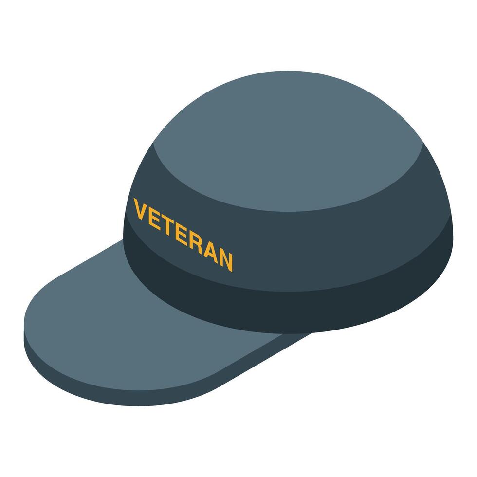 Veteran hat symbolizing military service and honor vector
