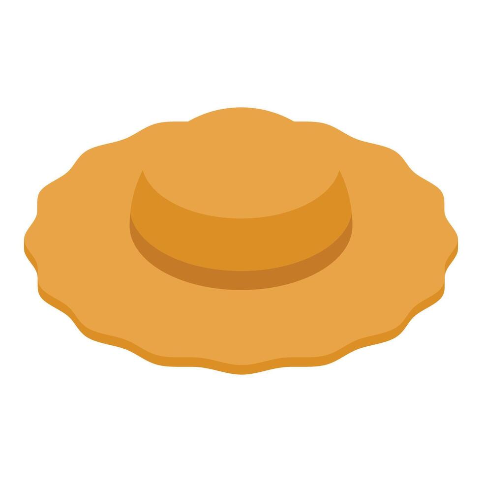 Wicker summer hat protecting from sunlight on beach vacation vector