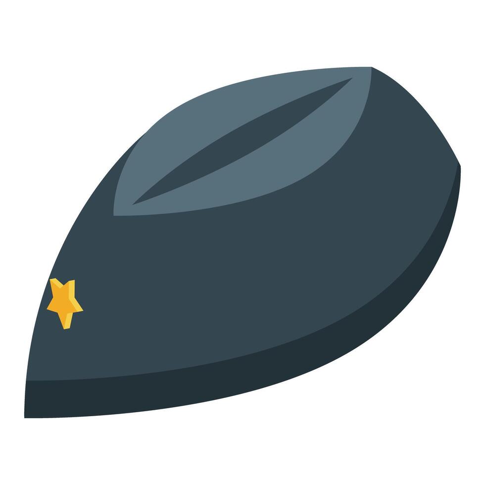 Military garrison cap representing army and soldier life vector