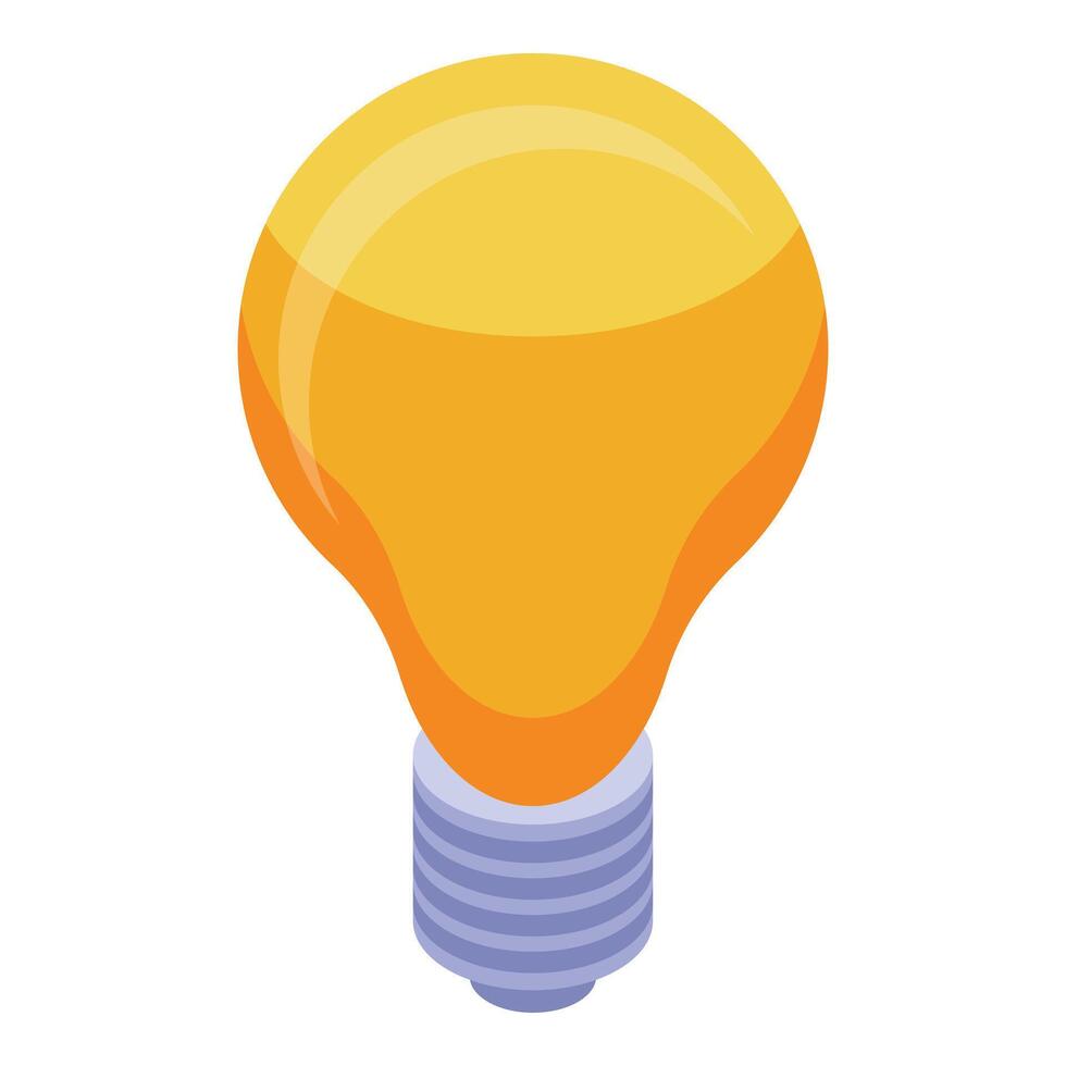 Bright yellow light bulb shining with innovation and inspiration vector