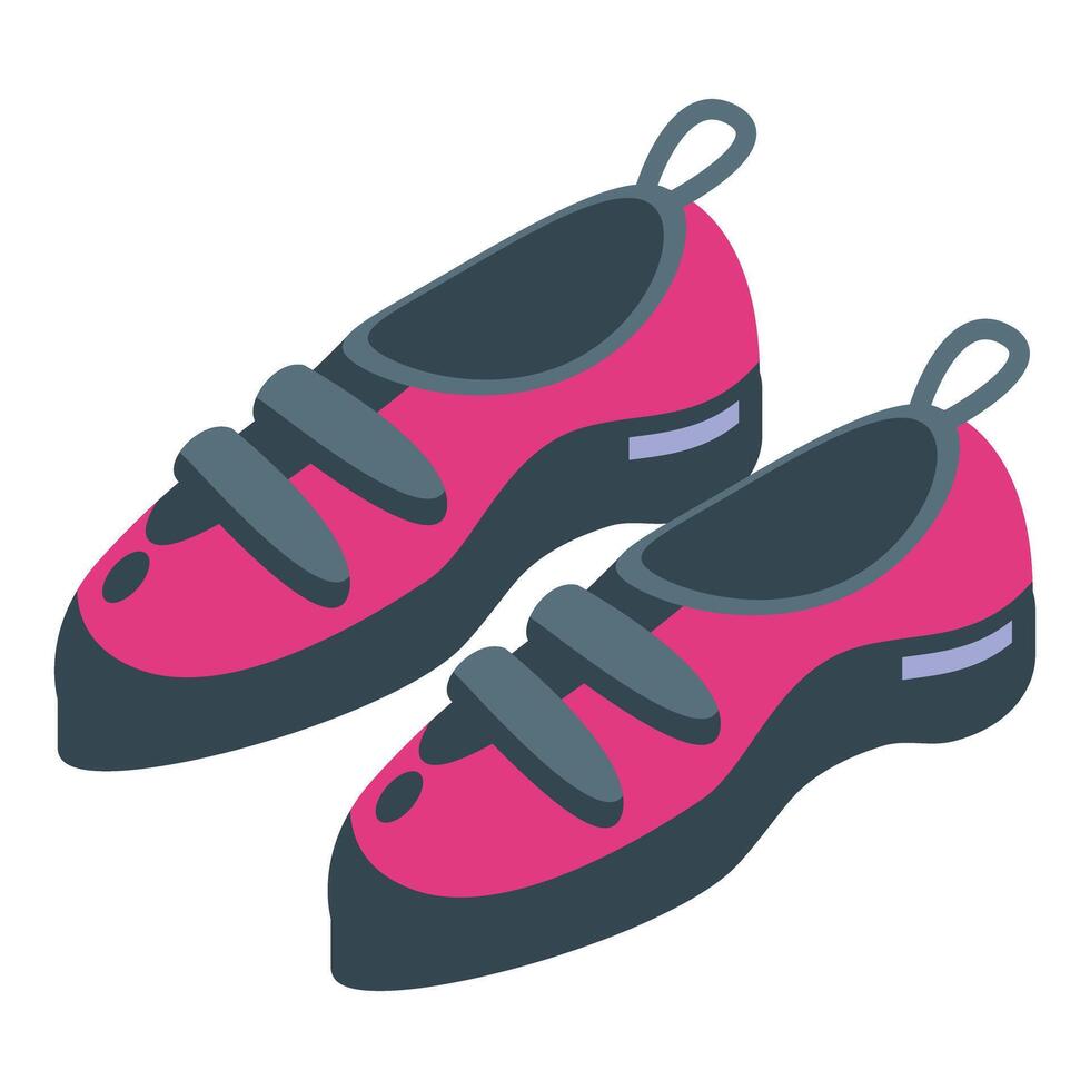 Climbing shoes for practicing extreme sports and outdoor activities vector
