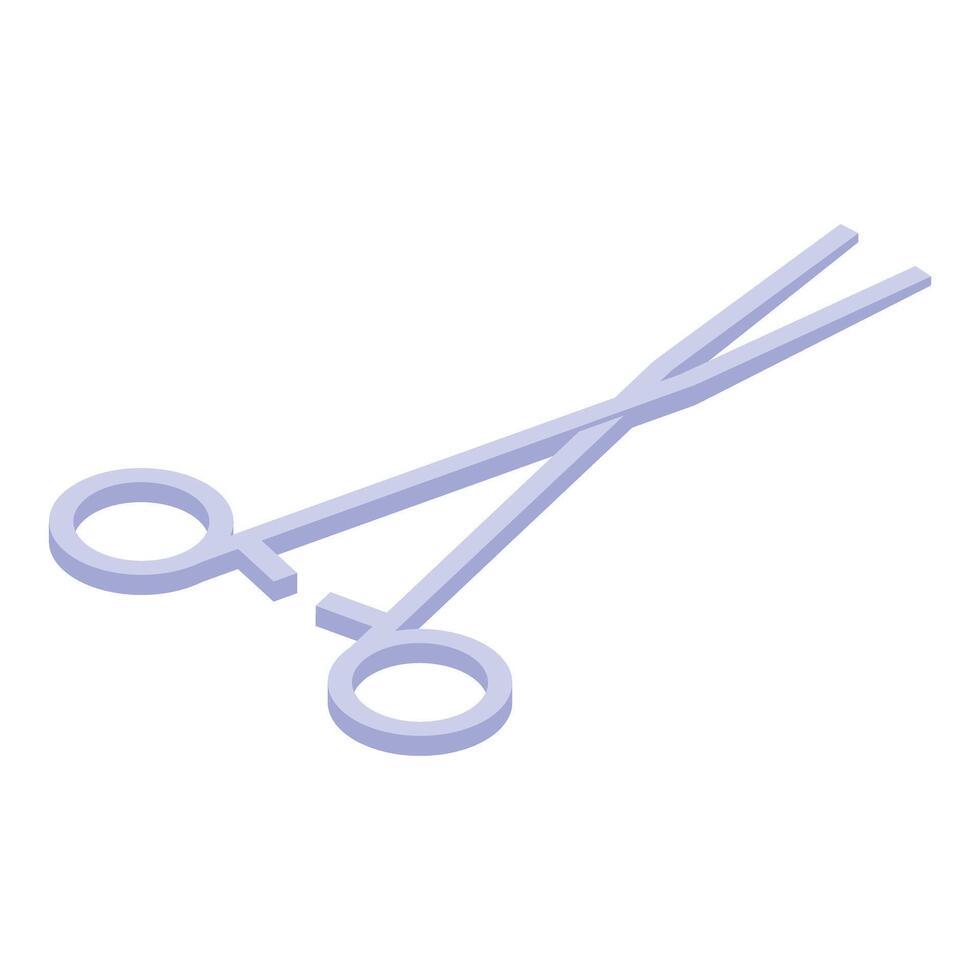 Medical forceps holding tissue during surgical operation vector