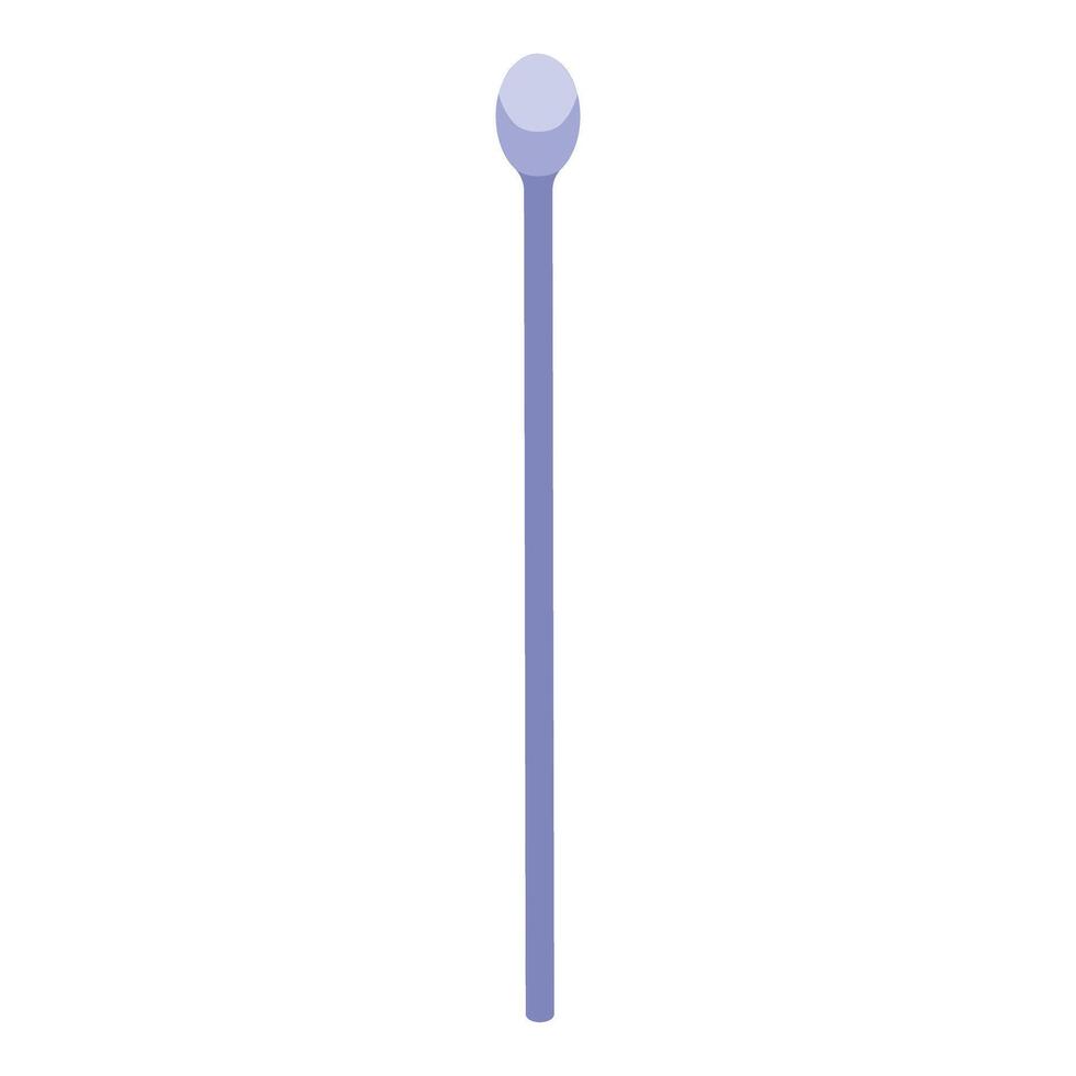 Long cotton swab with rounded tip for hygiene and medical use vector