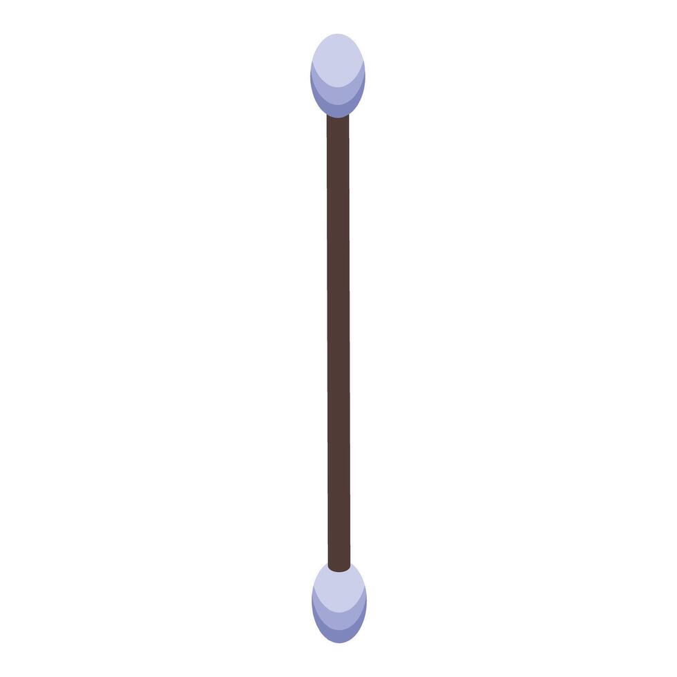 Shaman stick with two round tips representing balance and harmony vector