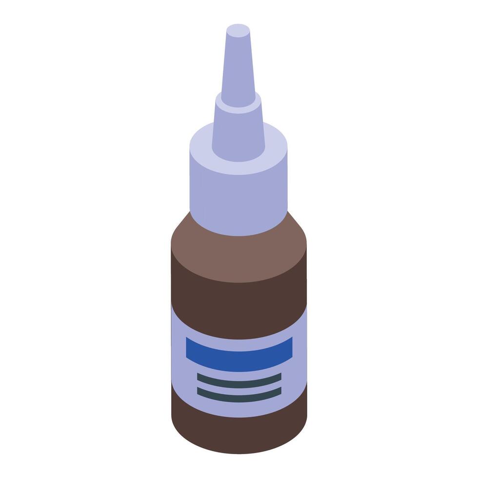 Isometric nasal spray for quick relief from nasal congestion vector