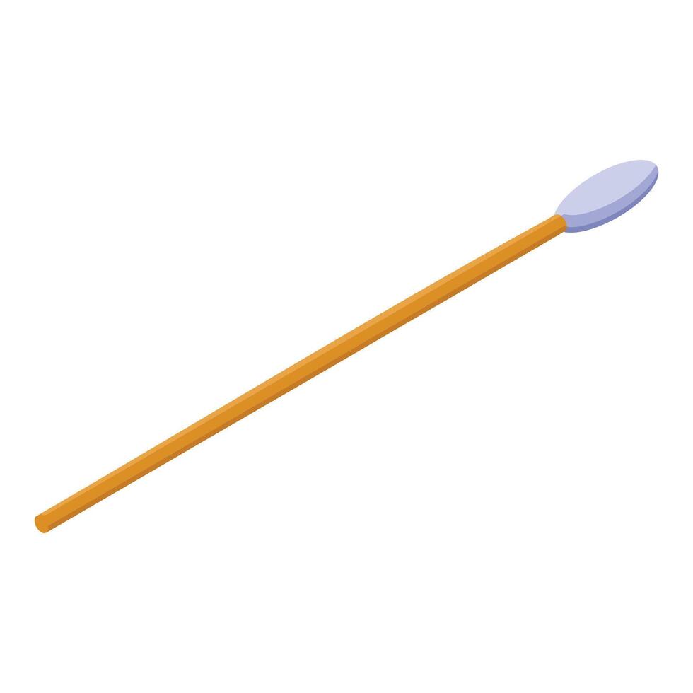 Cotton bud for ear cleaning lying on white background vector