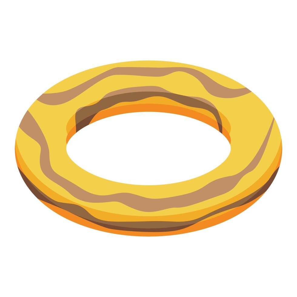 Inflatable rubber ring for swimming pool fun vector