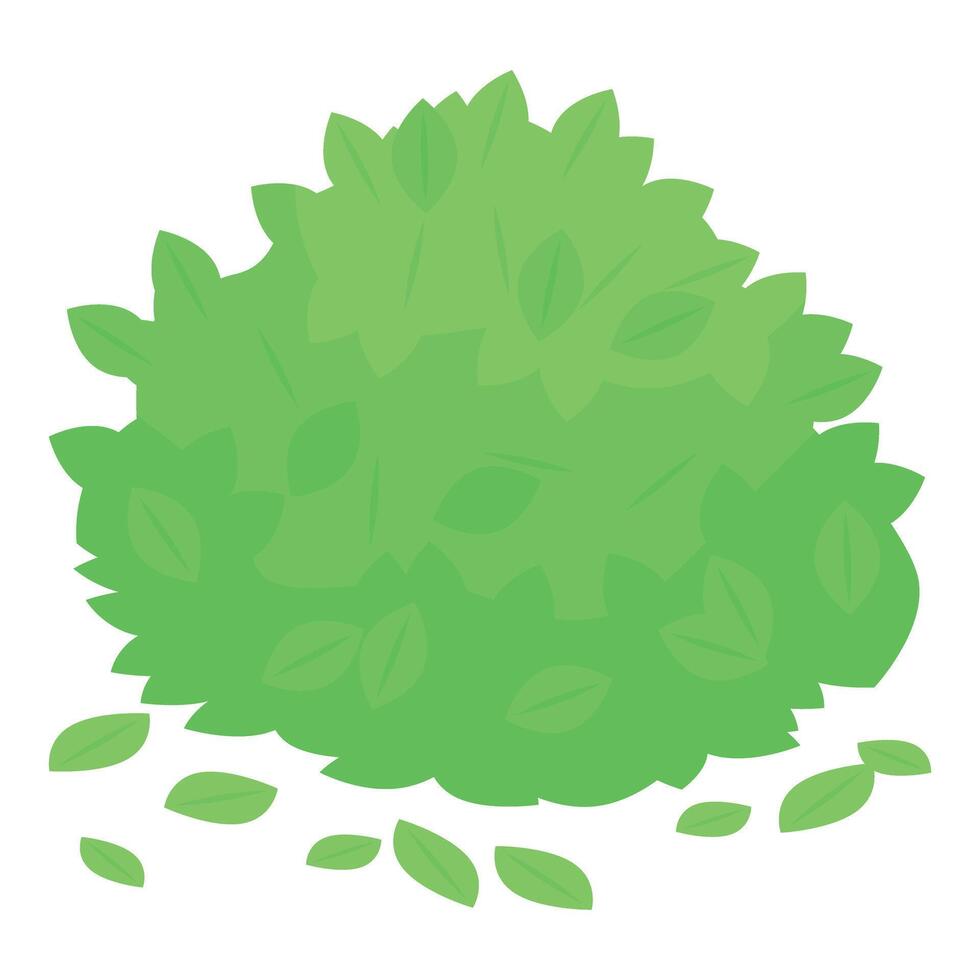 Green bush with falling leaves creating a natural landscape vector