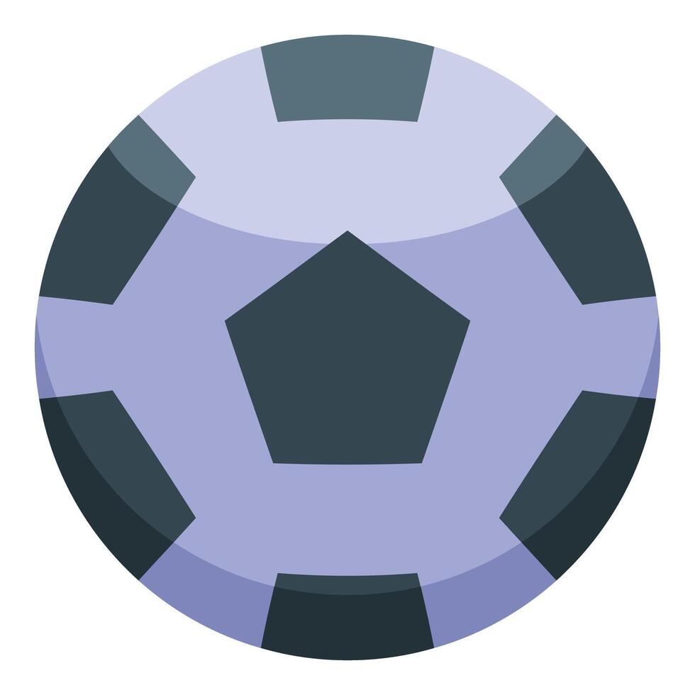 Purple and gray soccer ball sitting still on white background vector