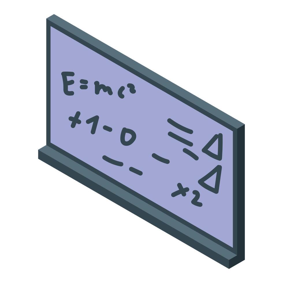 School chalkboard showing mathematical formulas and equations for education vector