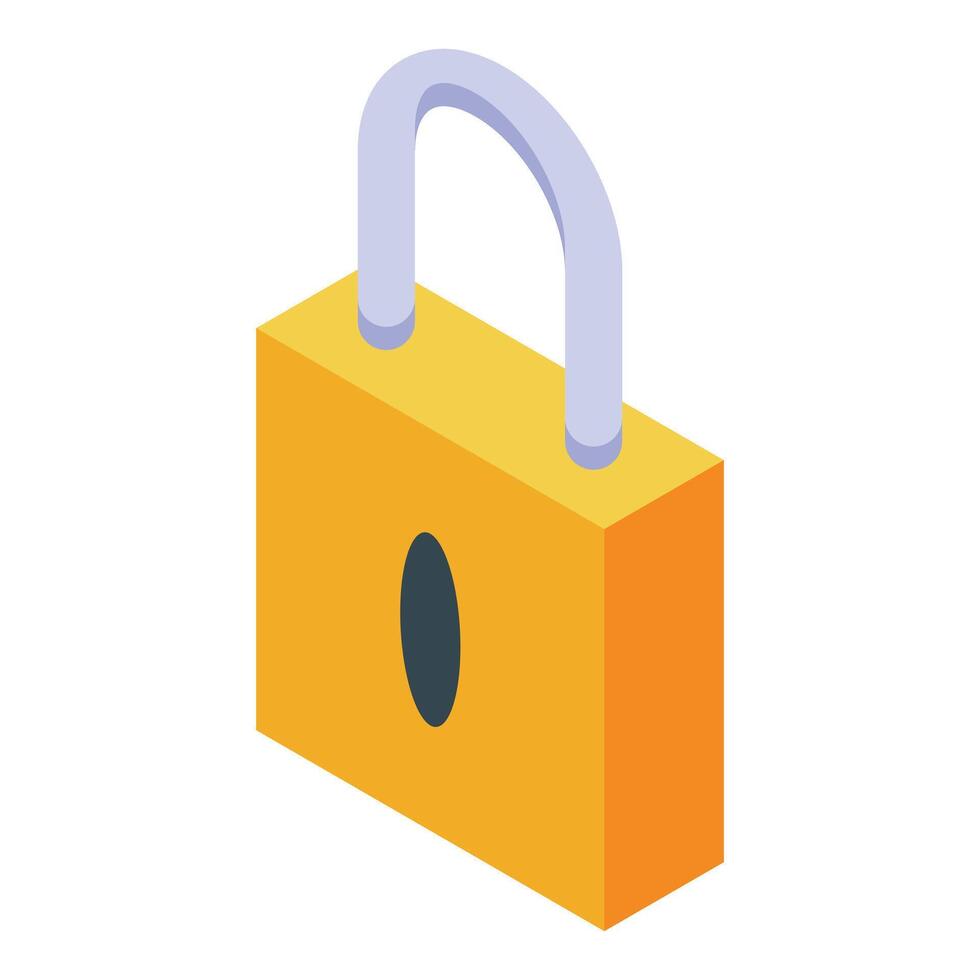 Closed padlock ensuring security, privacy, and data protection vector