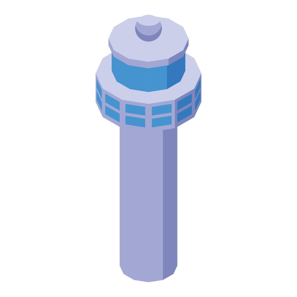 A blue tower with a blue roof on top vector