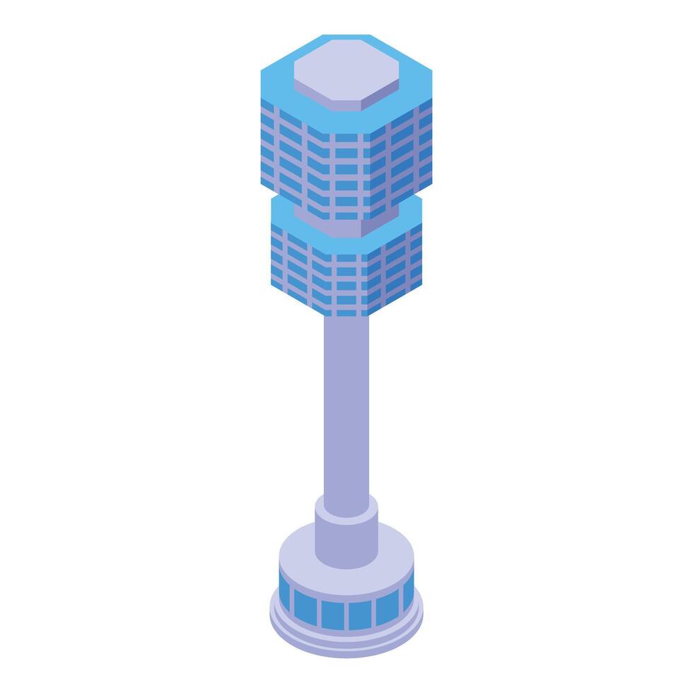 Futuristic isometric seoul tower standing tall and majestic vector