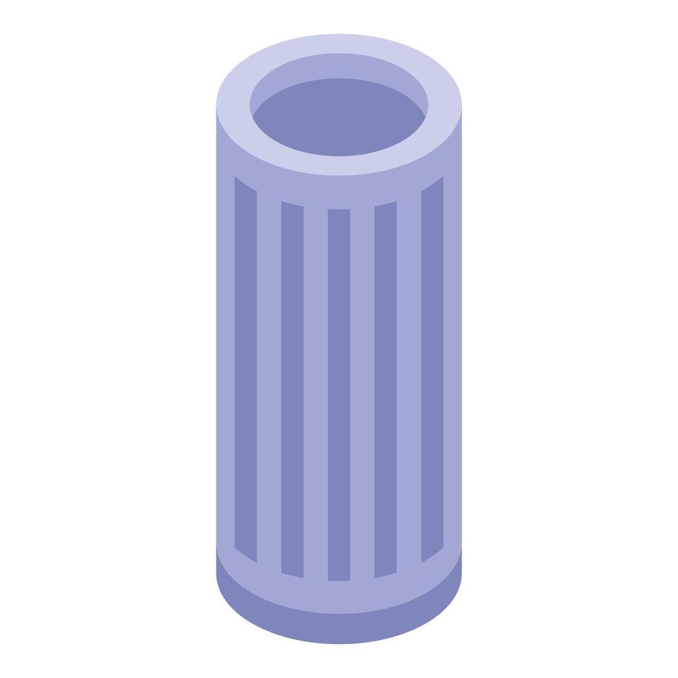 Modern smart speaker cylinder playing music wirelessly connecting to smartphone vector