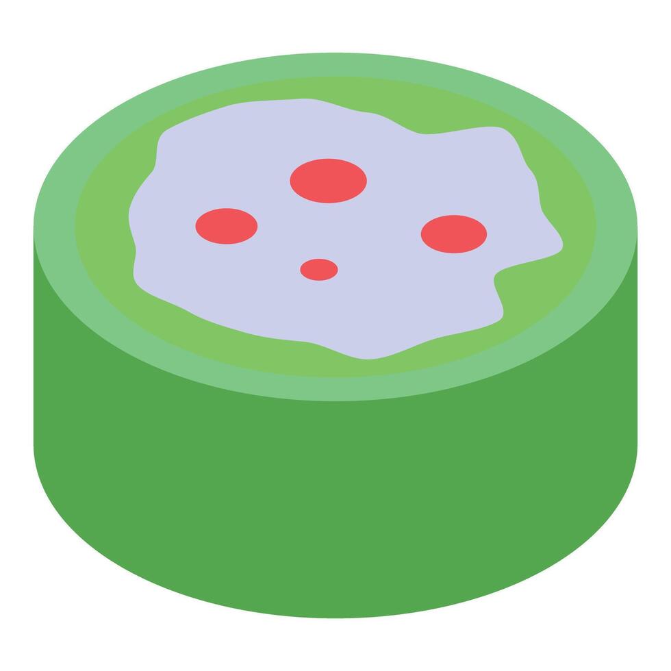 Round green bacteria showing nucleus and cytoplasm vector