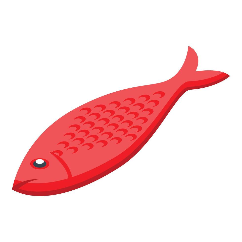 Red fish representing seafood, fishing, and marine life vector