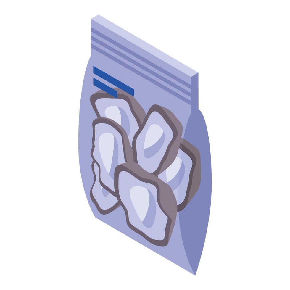 Vacuum packed oysters preserving freshness and flavor vector