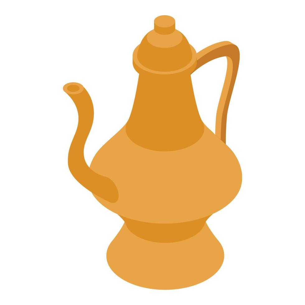 Traditional golden jug representing culture and hospitality vector