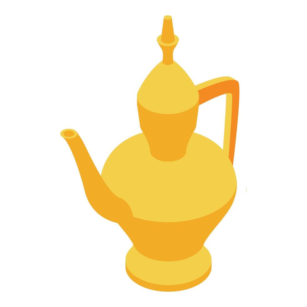 Golden jug representing wealth, prosperity and luxury lifestyle vector