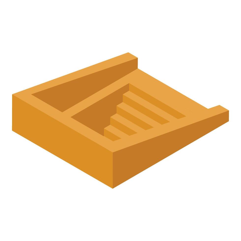 Underground concrete stairs leading to a hidden place vector