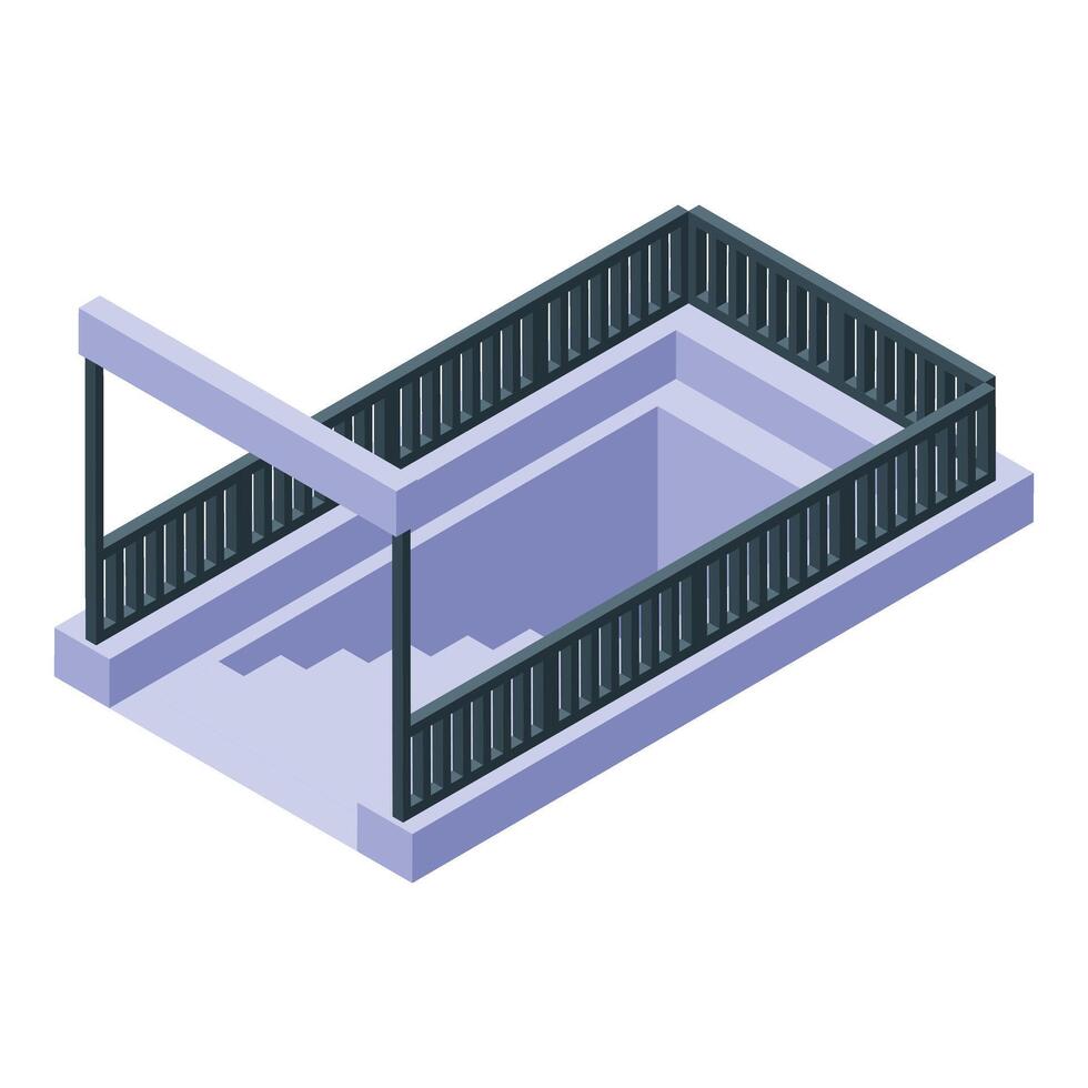 Underground station entrance with stairs leading down below street level vector