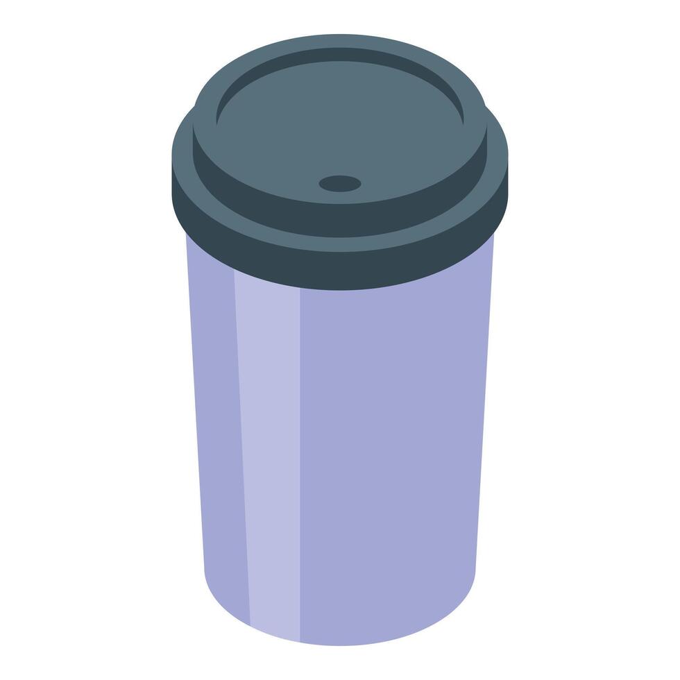 Reusable coffee cup promoting sustainability and reducing waste vector